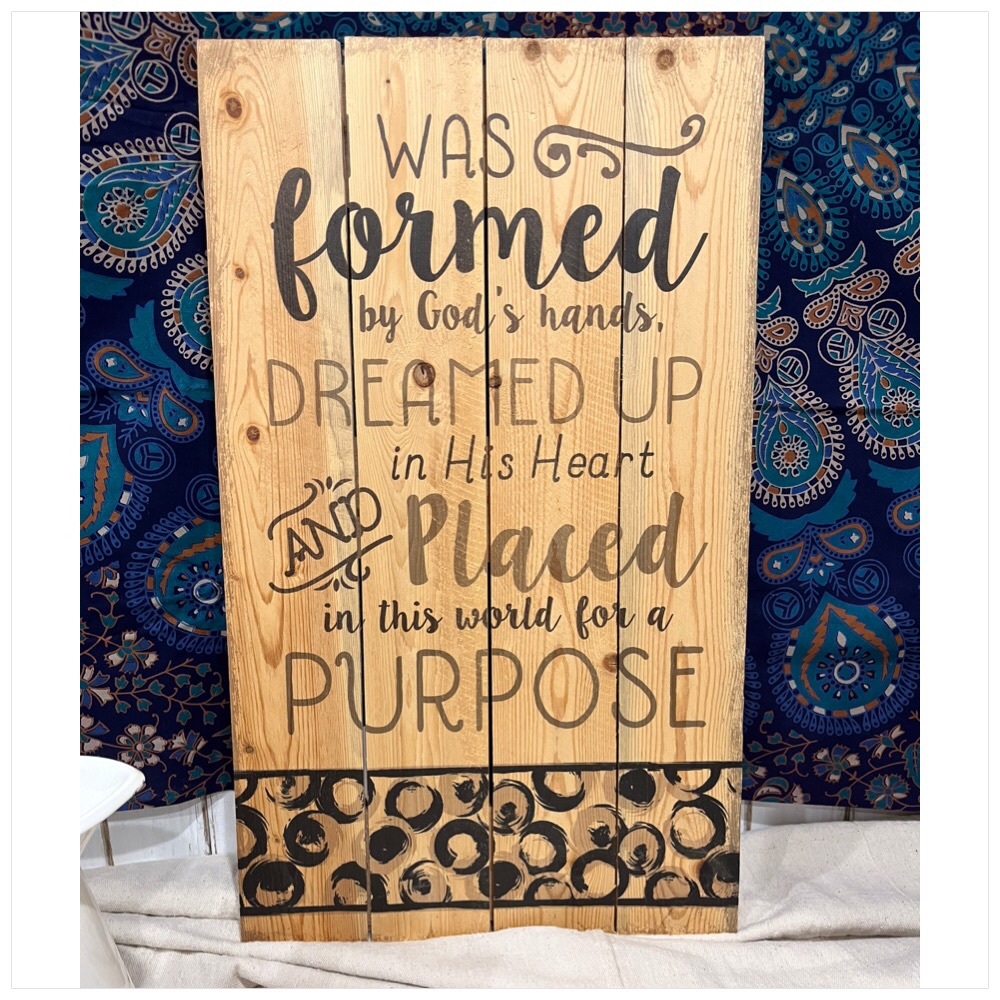 P. Graham Dunn Large Rustic Wooden Pallet Sign, “I was formed by God’s Hands...”